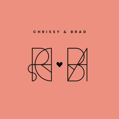 Custom Monogram Name Logo Design for Couples
