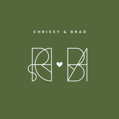 Custom Monogram Name Logo Design for Couples