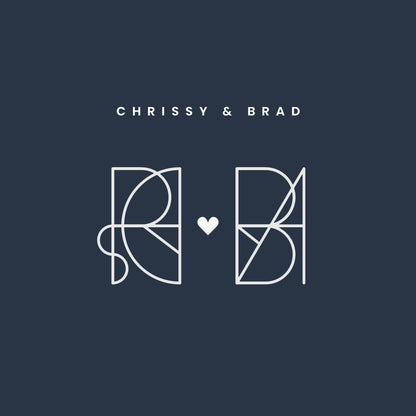 Custom Monogram Name Logo Design for Couples