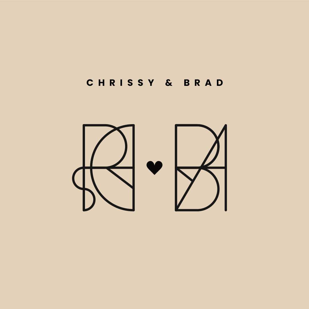 Custom Monogram Name Logo Design for Couples