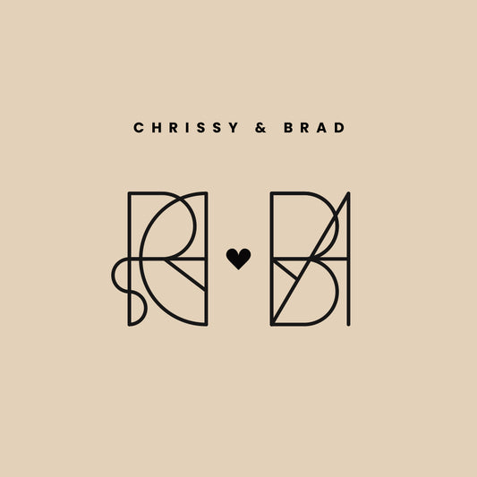 Custom Monogram Name Logo Design for Couples