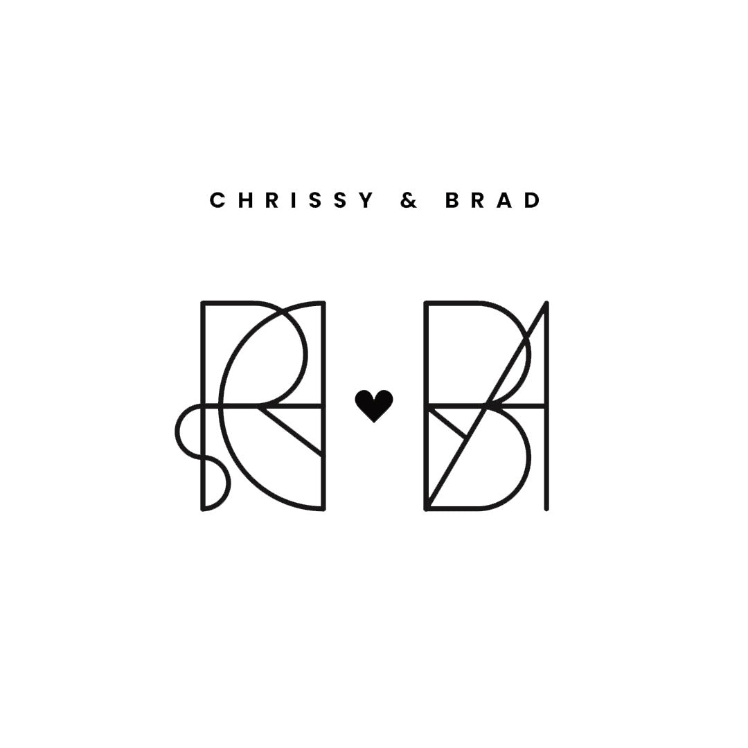 Custom Monogram Name Logo Design for Couples