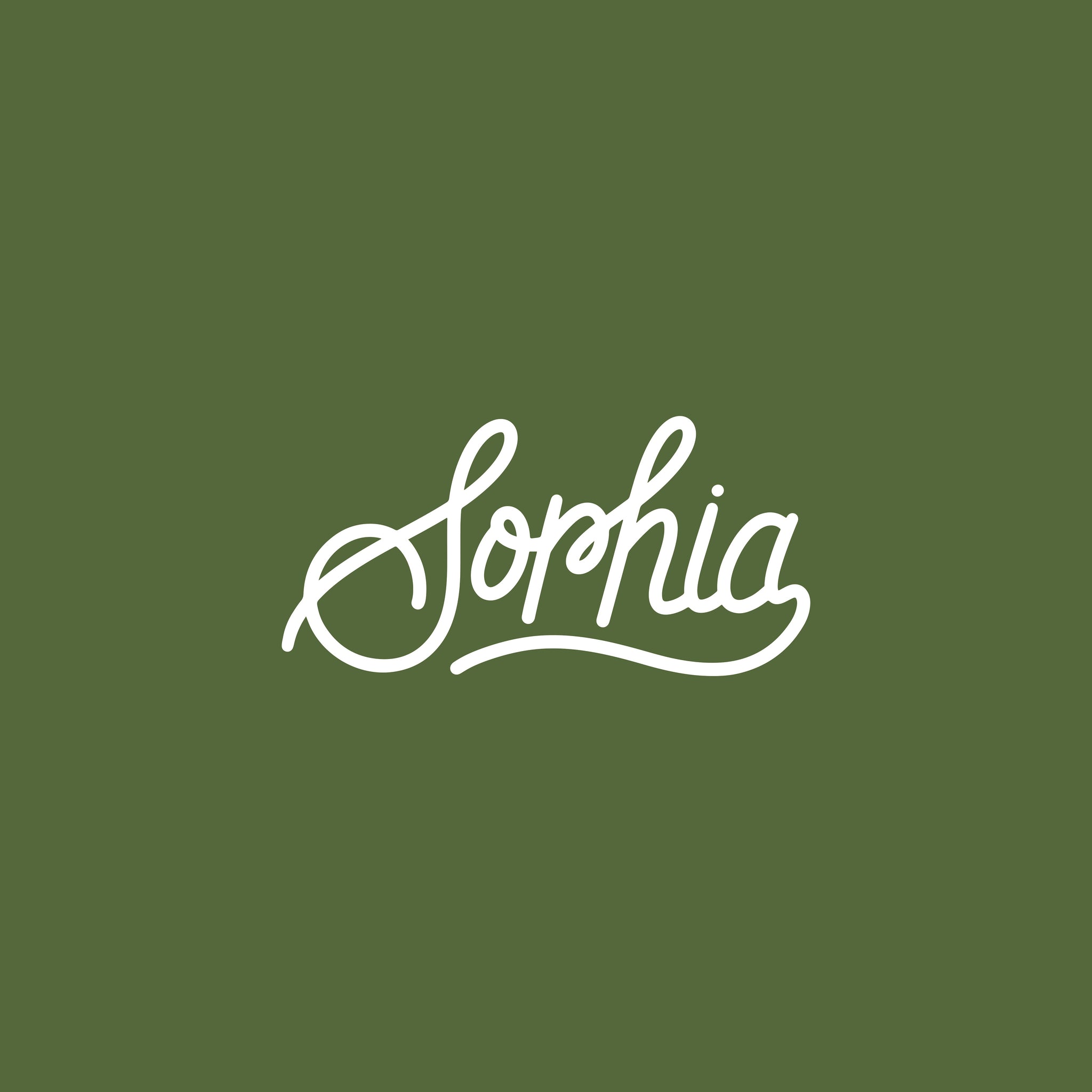 Custom cursive name logo design peach studio