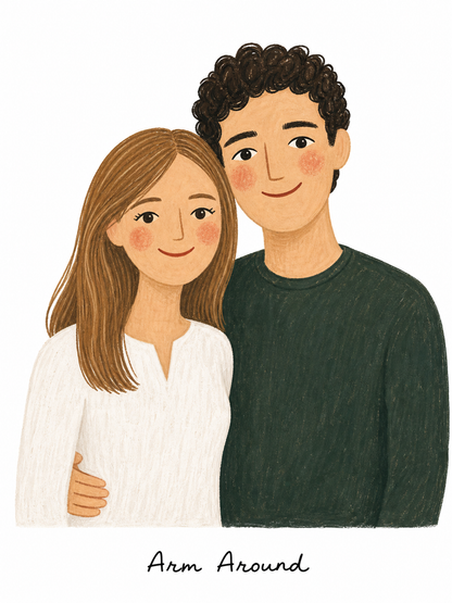 Custom Couple Folk Art