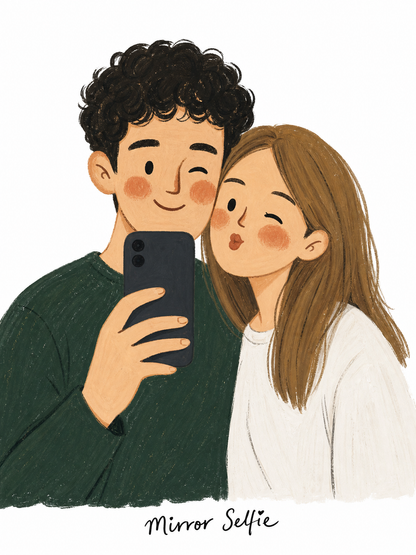 Custom Couple Folk Art